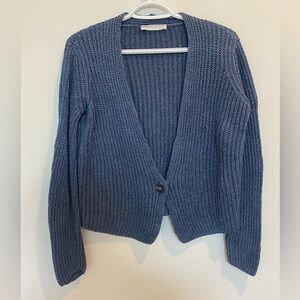 Fabiana Filippi Blue Woven Cardigan Size XS